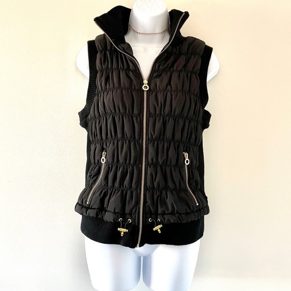 Calvin Klein Black Vest Turtleneck